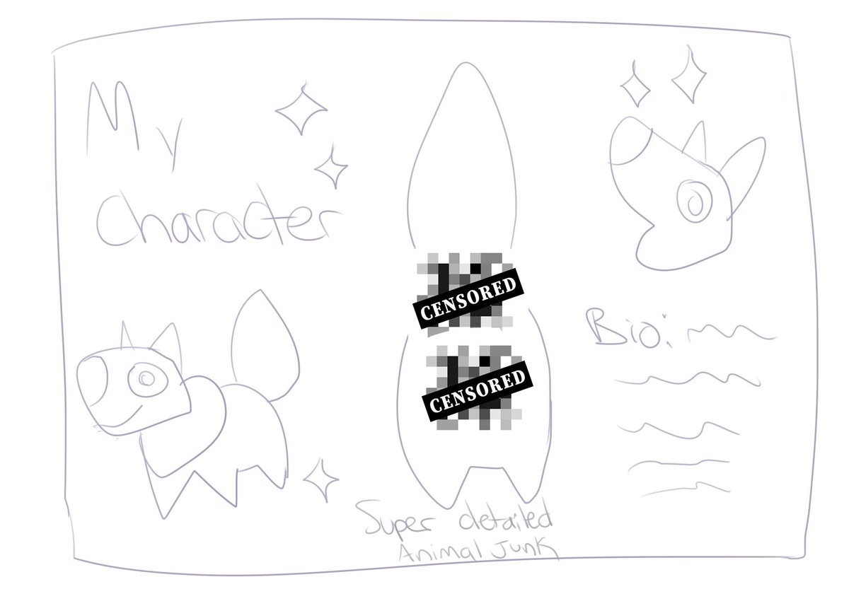 I'm not even kidding, this is pretty much exactly what the reference sheet they sent looked like: 
