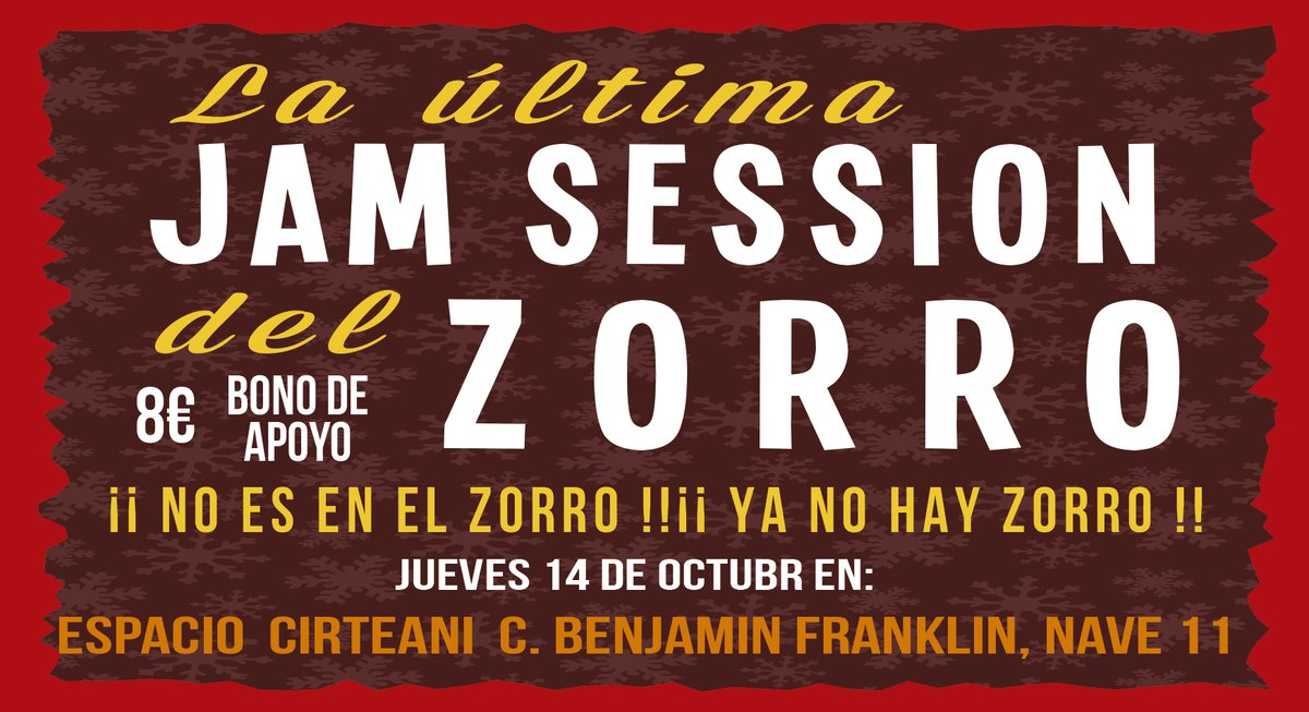 Nos lo han matado.... pásense por la merecida despedida porfi porfi, que ya no será en el zorro... toda la info aquí --> entradium.com/events/la-ulti…