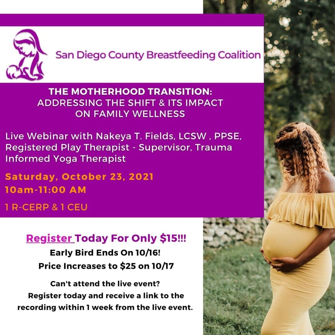 SDBreastfeeding's tweet image. The transition into motherhood is an adventure 💫

If you support new or growing families, you do not want to miss our next live webinar

Join us Saturday, October 23 at 10am as we are joined by @TheFeelWell to share her insights and expertise on perinatal mental health disorders