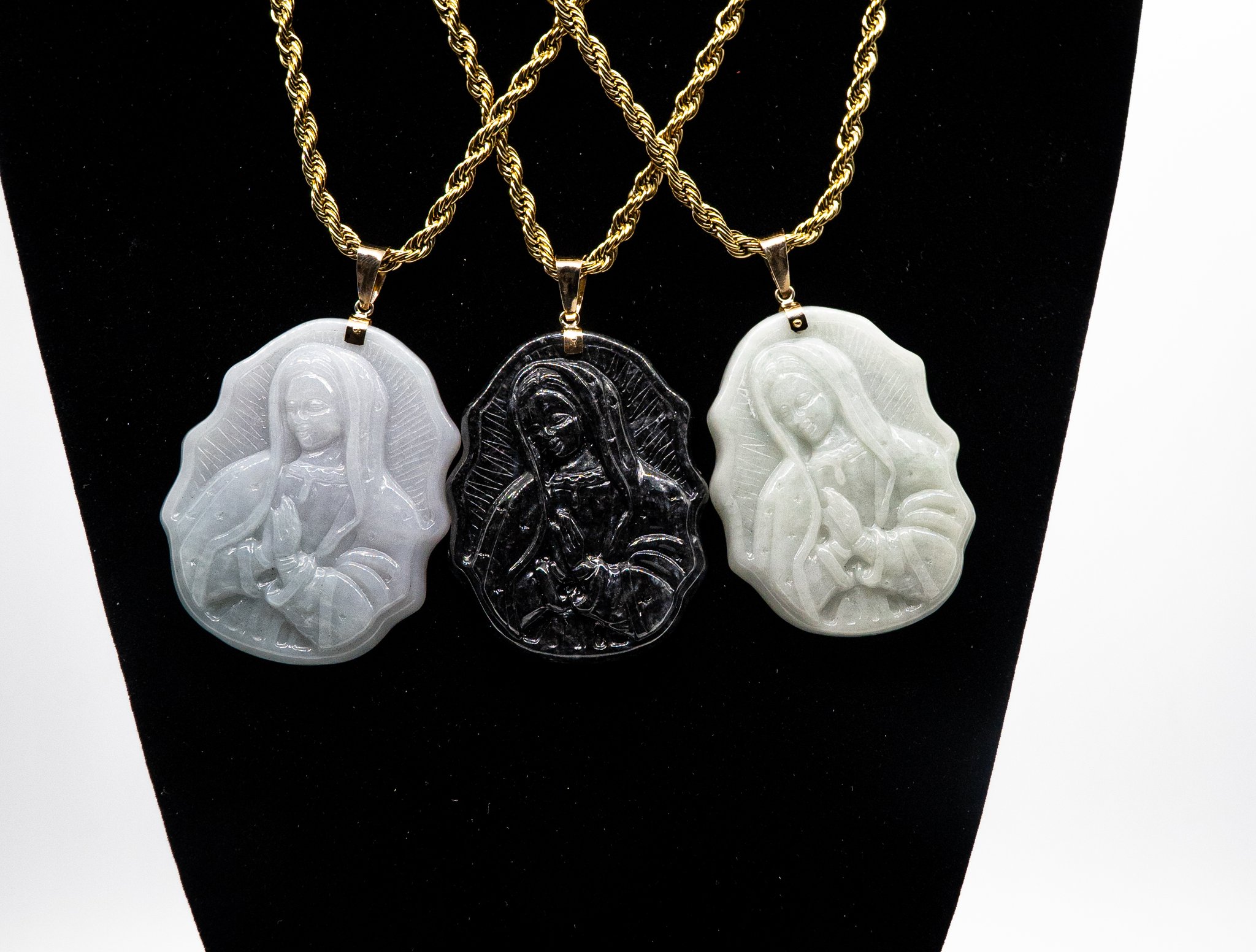 Jade virgin mary pendant sale