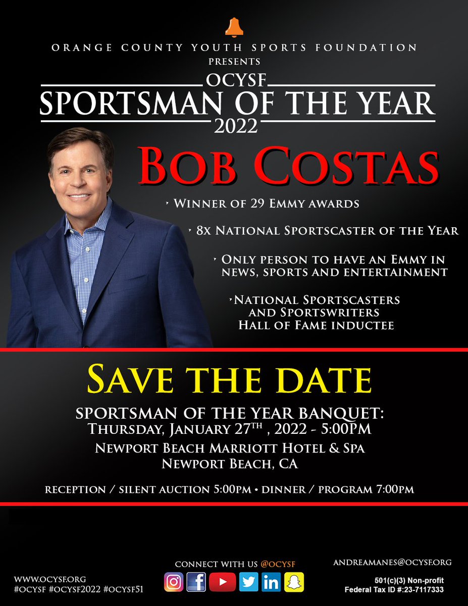This is happening… 
.
.
.
#OCYSF2022 #OCYSF51 #BobCostas