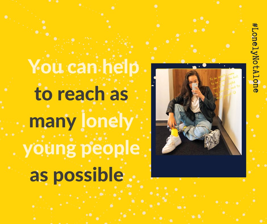 With your help, we’ll encourage young people aged 25 and under to visit our website lonelynotalone.org from 14 October to share the one small step they’ve taken to tackle loneliness.

Taking part is easy 👇

Please email foundation.media@coop.co.uk to request materials (2/2)