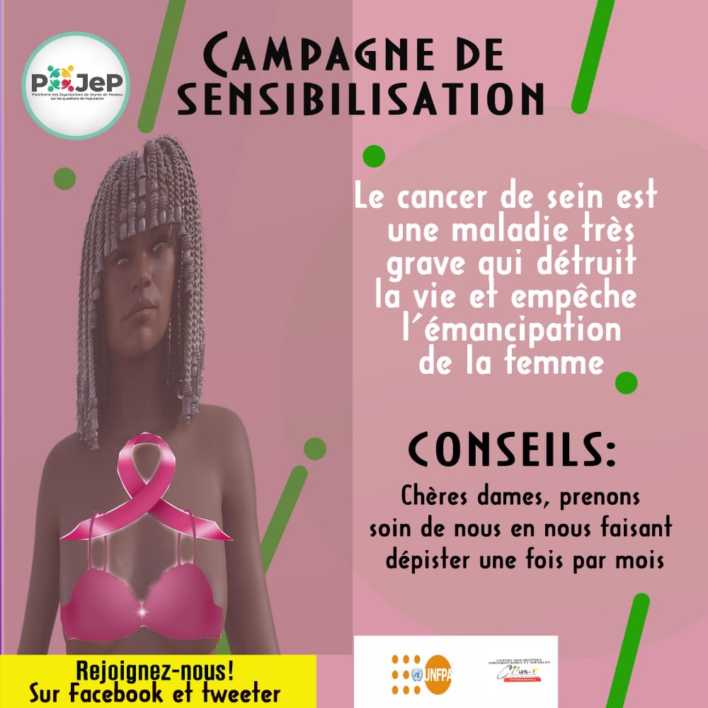 <a href="/POJeP_Parakou/">Plateforme des Organisations de Jeunes (POJeP)</a> 
Un sein , une vie !
Prenons-en soins
#UNFPA 
#UNICEF
#Plan
#@Cyrus
#@Barbara
#Stop_Cancer_du_Sein
#OctobreRose2021
#IRIFOU
  pic.x.com/I7Pk1OlX90