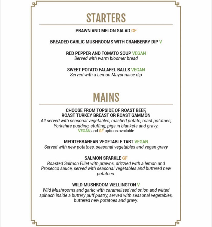 TigerInnBev's tweet image. Our Christmas menu is now here!Bookings now being taken, Large groups catered for 🎄🎄