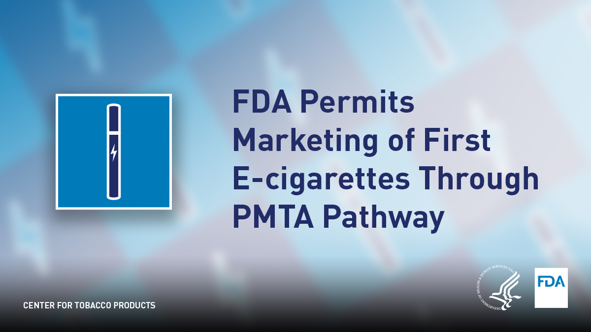 Today, FDA announced it has authorized the marketing of three new tobacco products, marking the first set of electronic nicotine delivery system (ENDS) products ever authorized by FDA through the Premarket Tobacco Product Application (PMTA) pathway. fda.gov/news-events/pr…