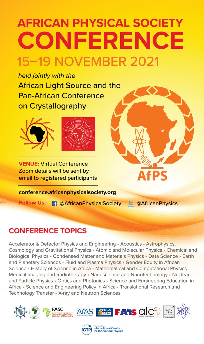 2021 African Physical Society Conference 15-19 November 2021 conference.africanphysicalsociety.org