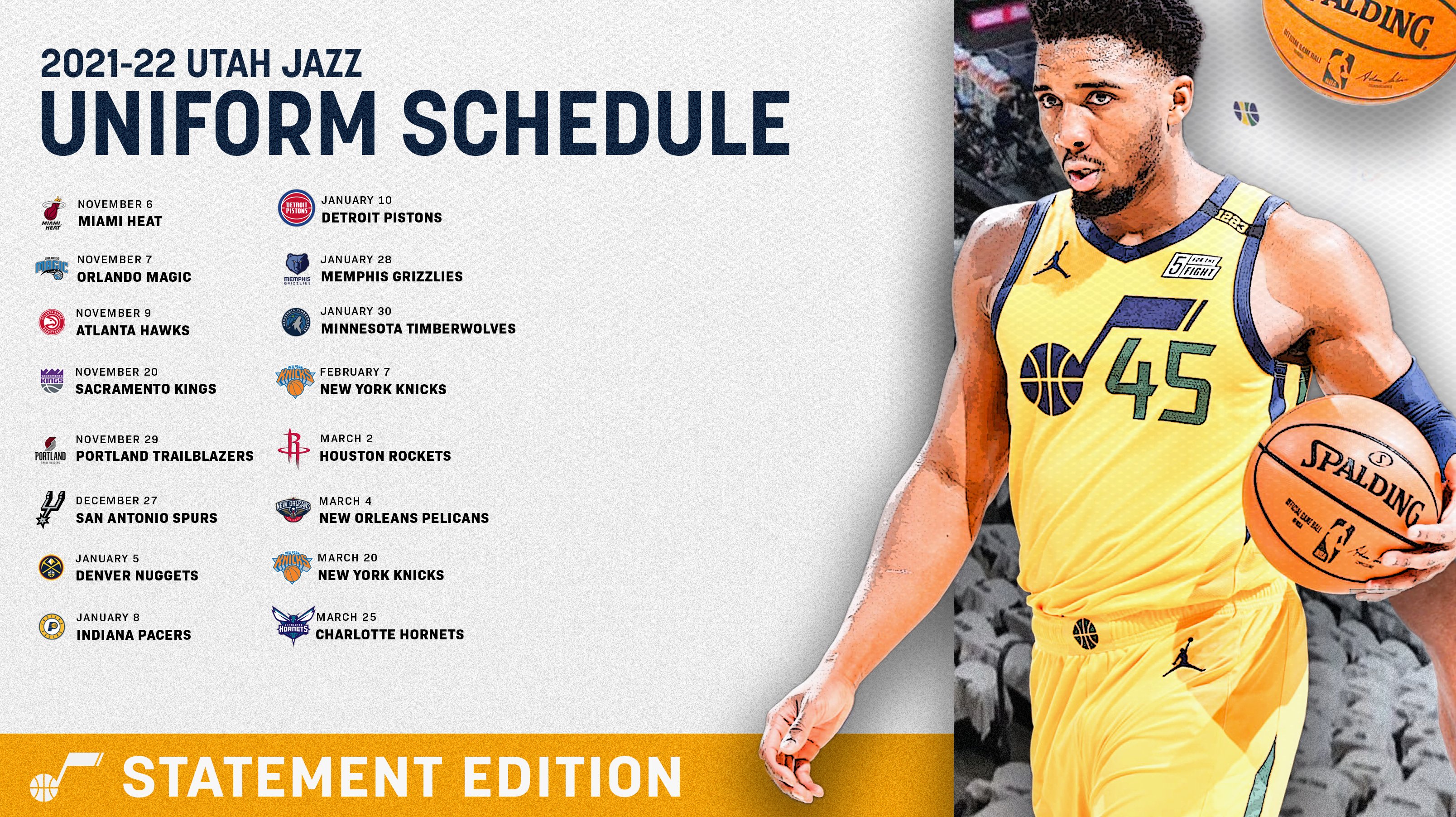 Jazz Uniform Tracker on X: 🚨BREAKING🚨 The @utahjazz schedule