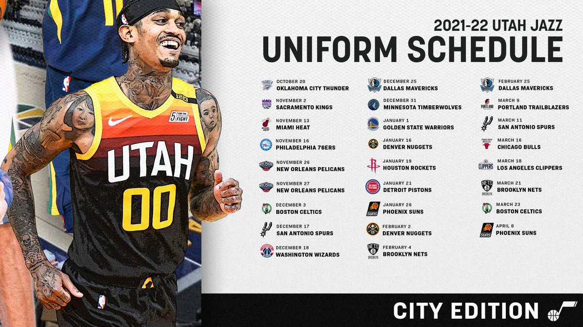Utah Jazz Schedule 2022 2023 Jazz Uniform Tracker (@Jazzunitracker) / Twitter