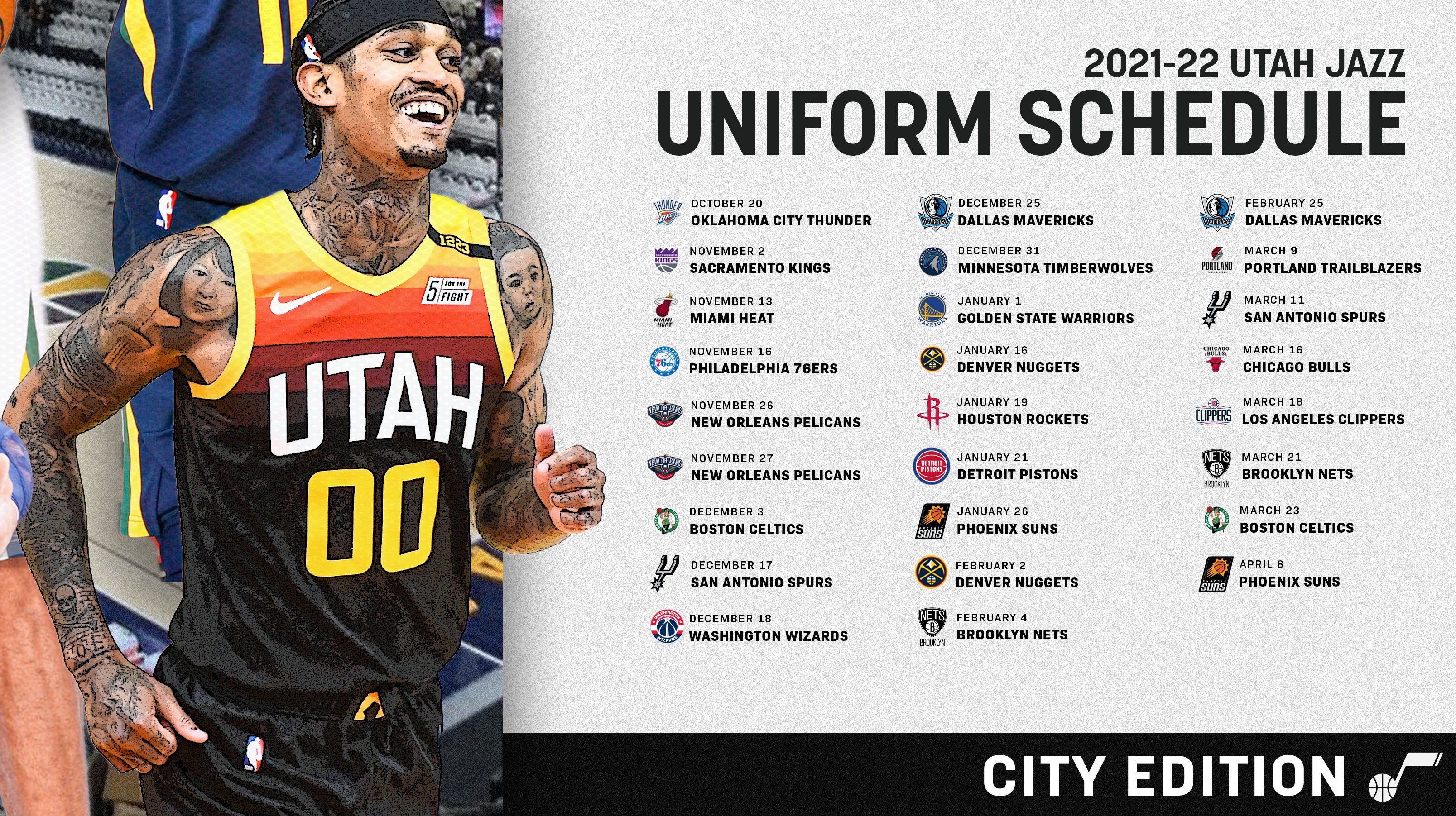 Jazz Uniform Tracker on X: 🚨BREAKING🚨 The @utahjazz schedule