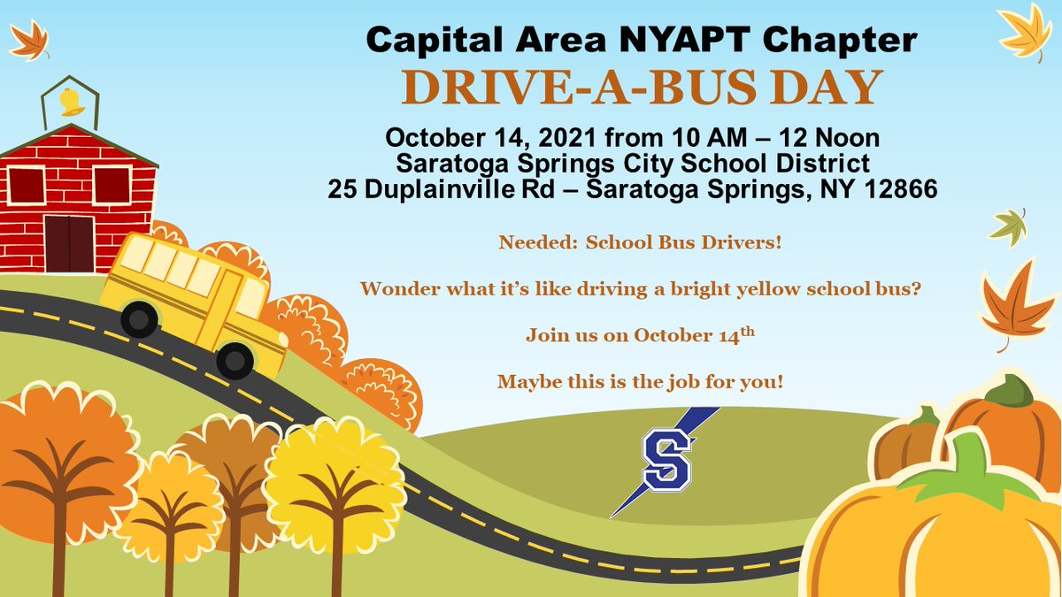 SSCSD needs bus drivers. 🚌 Visit our Transportation Facility on October 14 from 10 a.m. to 12 p.m. to test drive a bus!