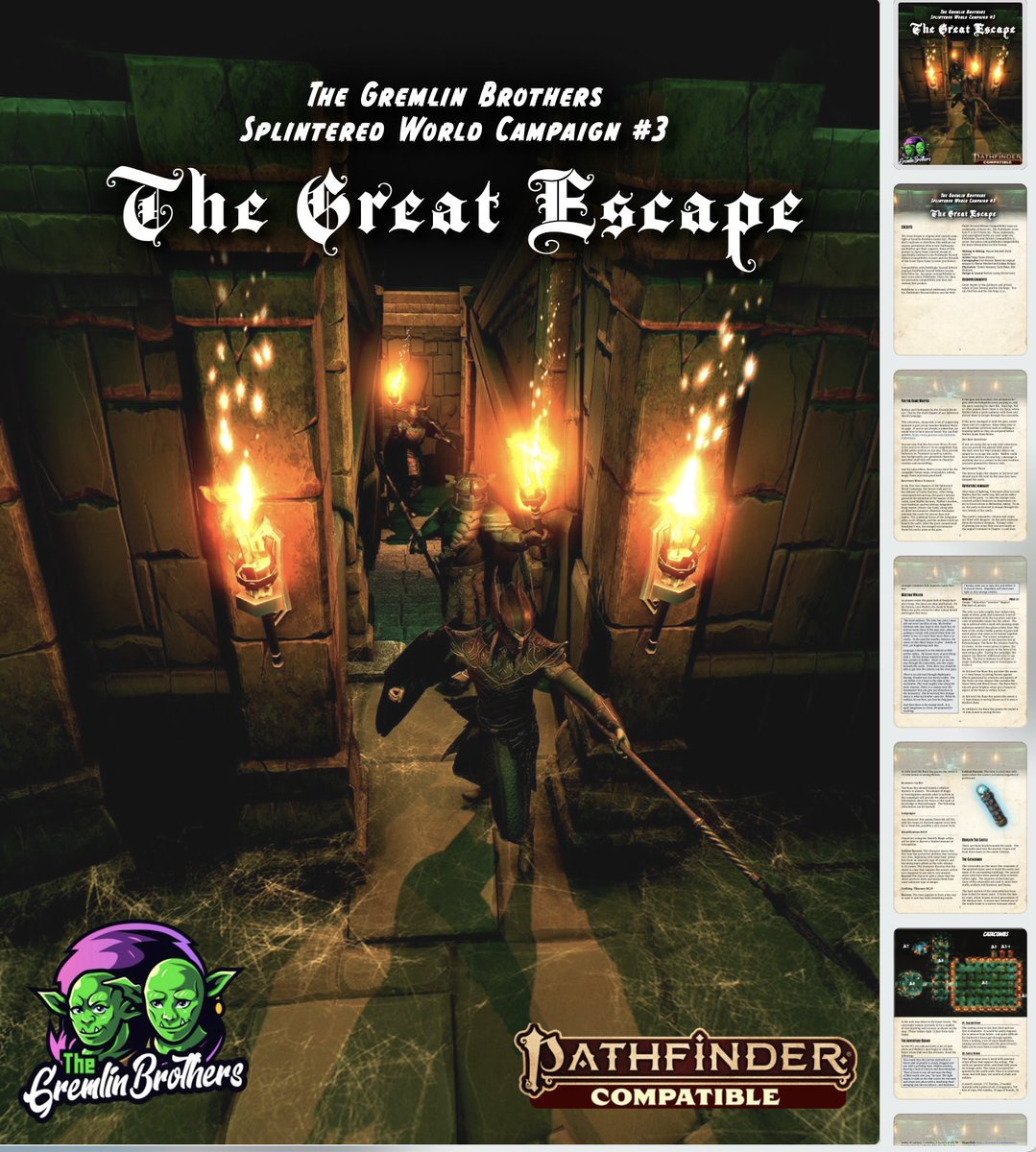 Chapter 3 is out : Can the heroes escape through the dungeons of Castle Savinoy?  #pathfinder2e, #pathfinderrpg, #ttprg, #adventurepath,