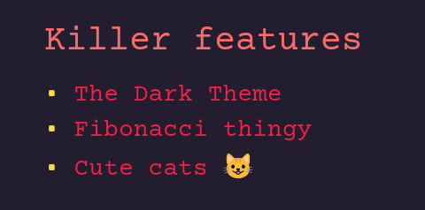 More killer features listed 💪