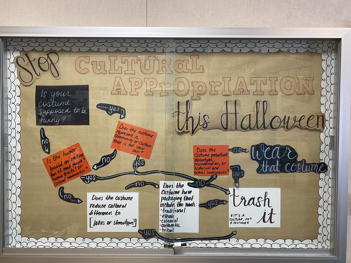 LCMSLib's tweet image. Costume check! So important to understand that #CultureIsNotACostume #SRVUSD #LCMS #SRVLibraryLove #teacherlibrarian #bulletinboard