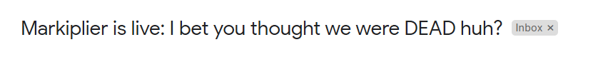 mementomark's tweet photo. that's an email i never thought i would get again but i'm sure as hell glad i got it 🥰 https://t.co/l89Q3gem3f