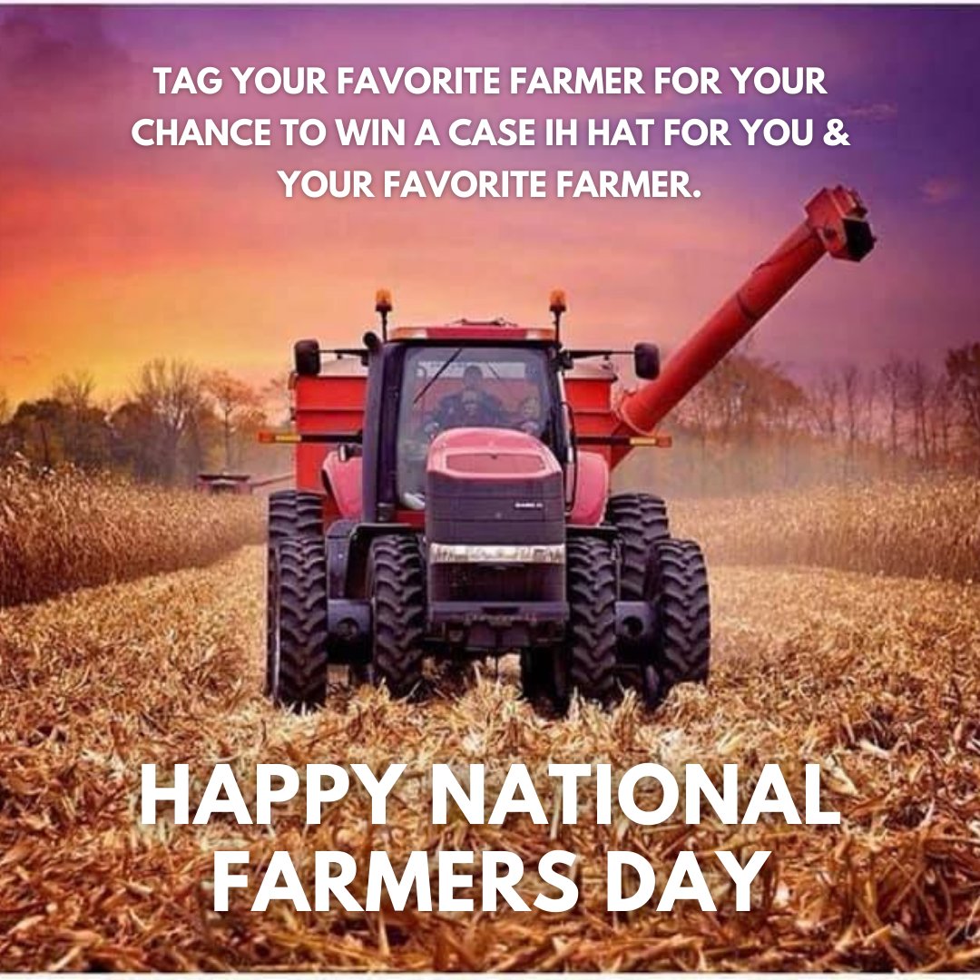BaneWelkerEquip's tweet photo. Today is National Farmers Appreciation Day! How convenient that this day is during their busy season? We appreciate the diligence of our customers! 

Tag your favorite farmer below for your chance to win a Case IH hat for you &amp; your favorite farmer! https://t.co/GwnJScCudr