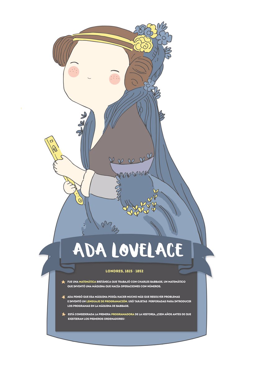 MelliToral's tweet image. #DIADEADALOVELACE la Ada Lovelace de la colección de Científic@s de las aulas de @EAEHD_RM os recuerda la importancia de la igualdad de género en la Ciencia