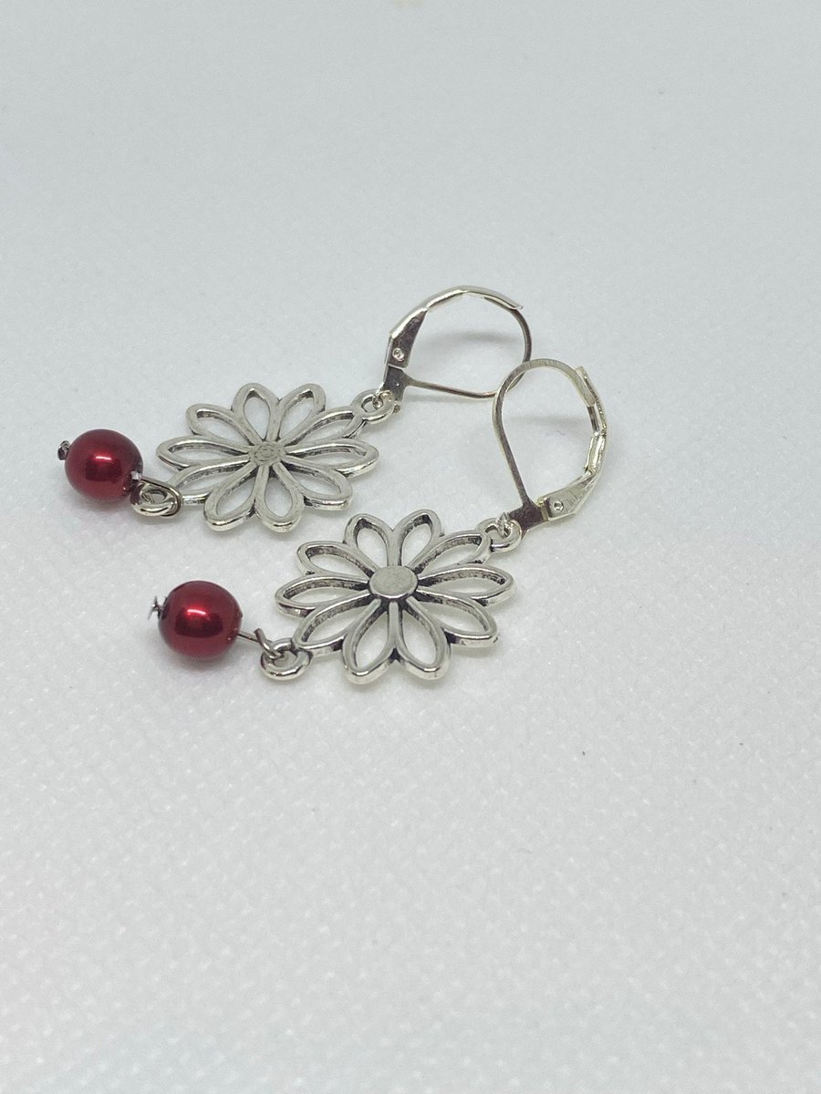 Excited to share the latest addition to my #etsy shop: Hanging Earrings with Garnet Bead. Handmade earrings with charm and garment bead. Lightweight and comfortable. etsy.me/30boXkK #silver #no #garnet #women #earlobe #hangingearrings #dangleearrings #silvercha