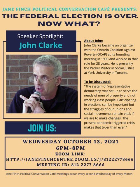A conversation with John Clarke, Suzanne Narain and Sam Tecle.
WEDNESDAY, OCTOBER 13, 6-8 pm