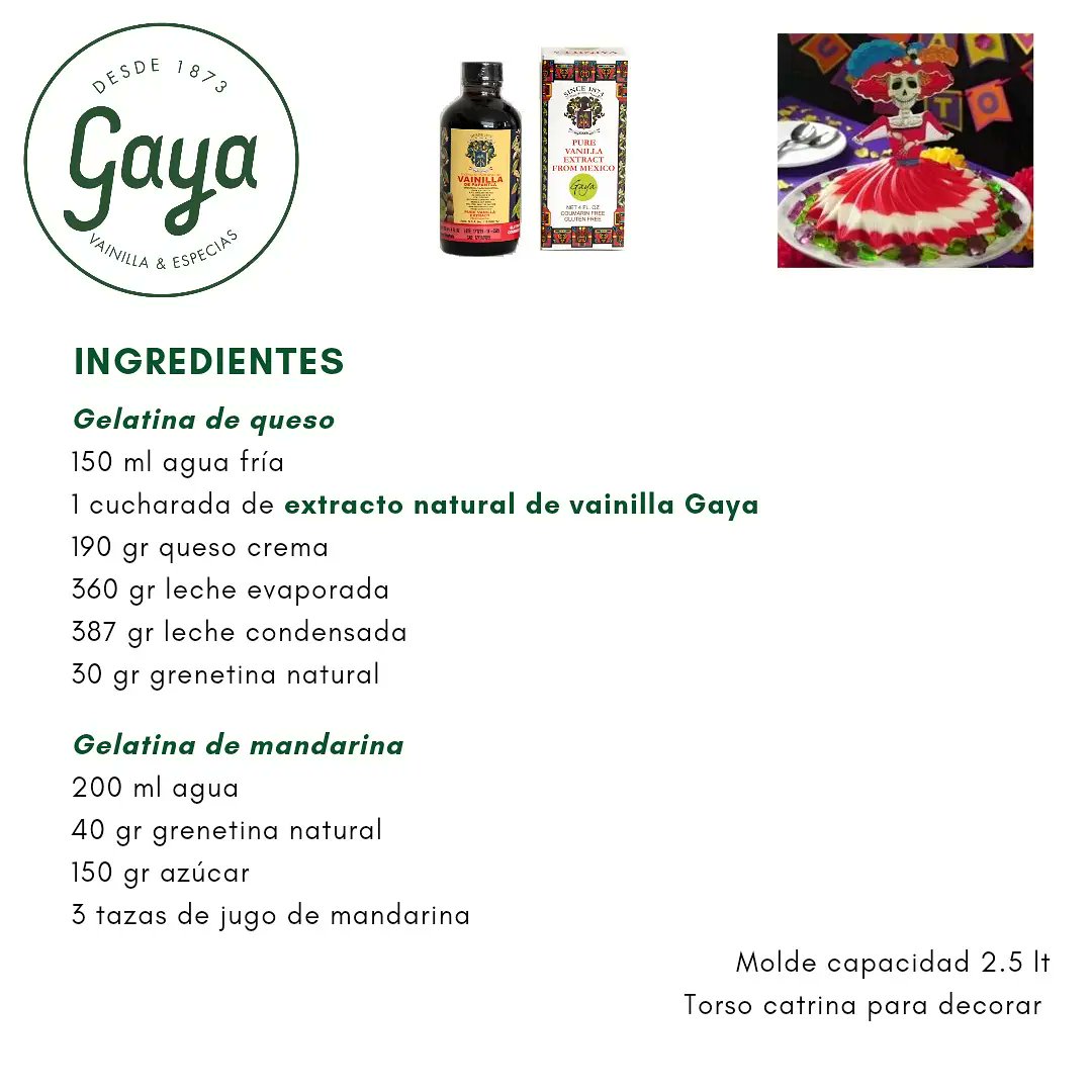 VanillaSpiceMex's tweet photo. 📍 Te esperamos hoy alas 6 pm...

🥟 Clase de gelatina de Catrina impartida por la chef  Rbk Rios 

✅ Sin costo

Podrás ver la clase en el siguiente link
https://t.co/Te3HhjQvuE 

#gelatina #vainilla #postre #natural #gourmet #gaya #extractosnaturales #clasesgratis #catrina https://t.co/FZUf23AmZh
