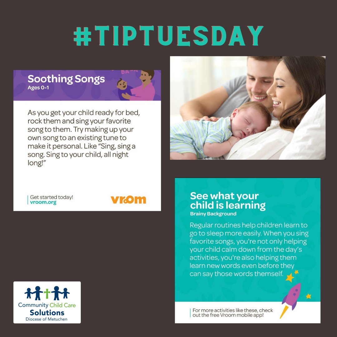 CCCSolution's tweet image. Try singing your favorite song or creating a song to sing to your child. This helps your child to calm down and fall asleep easier. 🎶💤
#tiptuesday #soothingbaby #brainbuilding #bedtimeroutine #parenting #learnathome