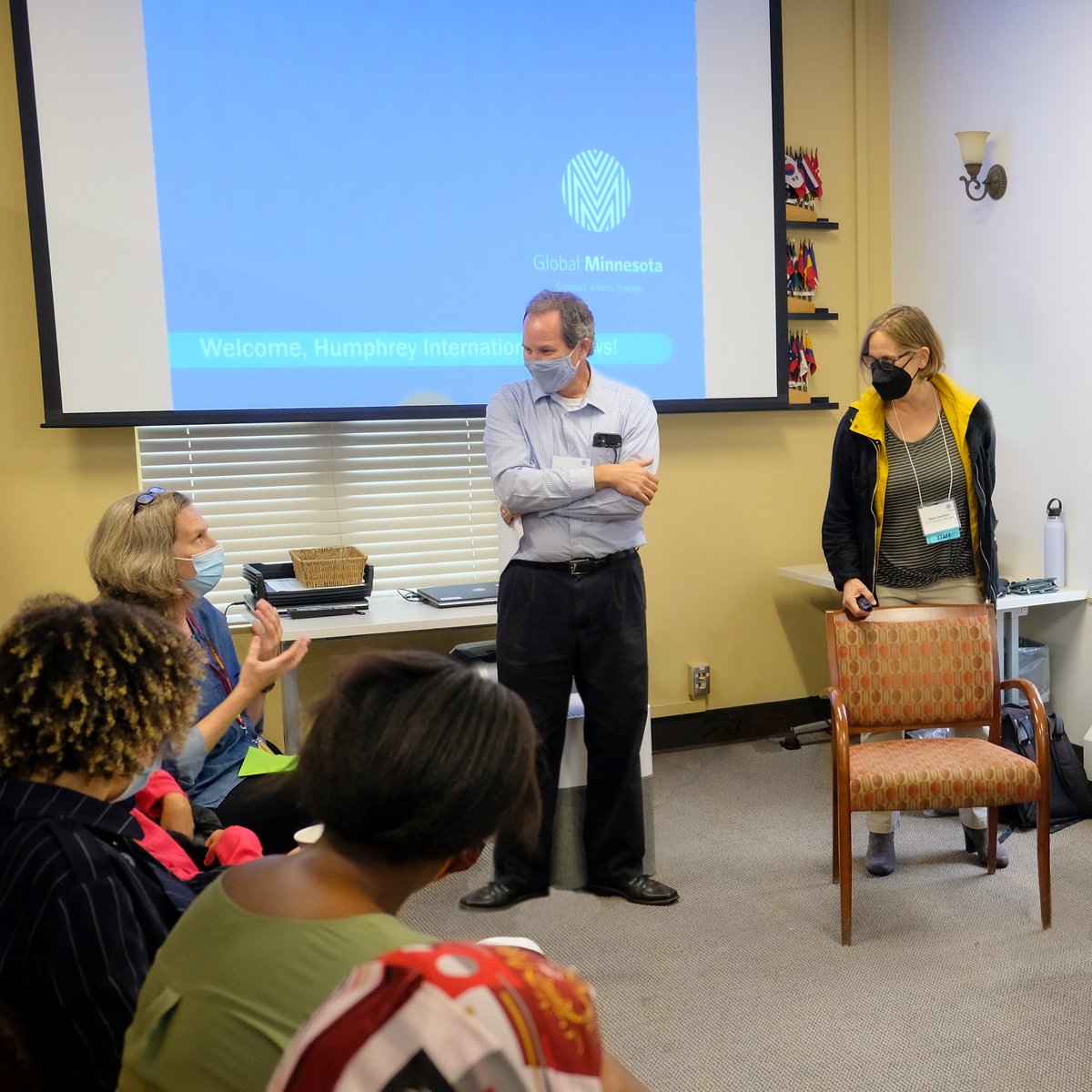 UMNHHH's tweet photo. Today the fellows met with staff from @GlobalMinnesota to learn more about their programming that advances international understanding in Minnesota. Thank you to @GlobalMinnesota for having us, and we look forward to collaborating with you throughout the year!

#IIEnetwork https://t.co/1CuJPCQEDh
