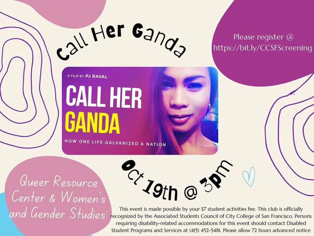 CallHerGanda's tweet photo. Mark you calendars for a screening at @officialccsf on October 19th! https://t.co/IzQC2E8gFs https://t.co/esyFKbag85