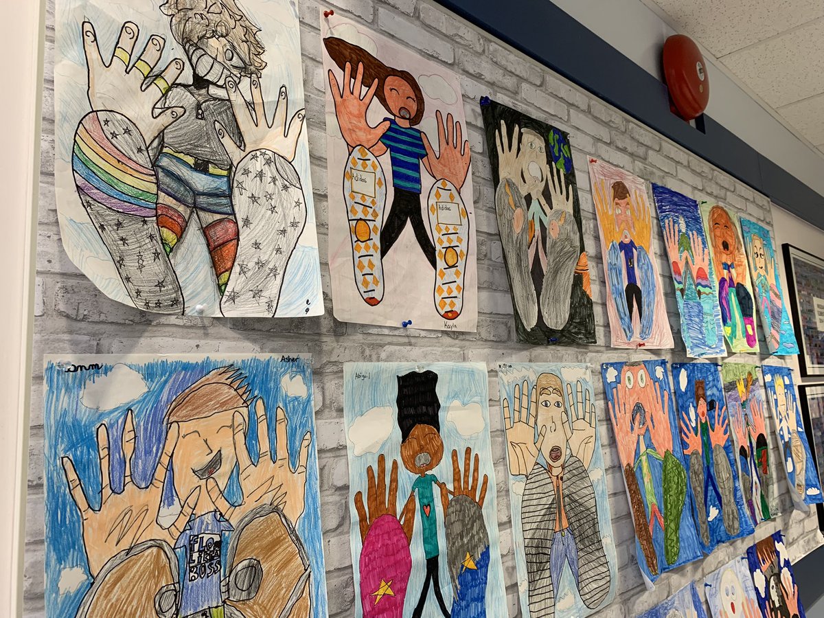 Batgirlim's tweet photo. Foreshadowing art from gr 5/6 #windebank @MPSD75 @AngusSD75 https://t.co/kT7LDVAK6J