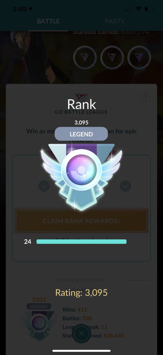 0h0khaha's tweet photo. I’m having a pretty good day in PoGo today! Ended my sets with a 5-0 and just caught a hundo Giratina courtesy of @mhndztr! 😍🥰 #getrekt #battlers #GirlsThatPvP #thepowerofthehelmet #pokemon #pokemongo #GOBattleLeague #gbl #makingMargaretproud #happyash #celebi https://t.co/2hatqjNmTE