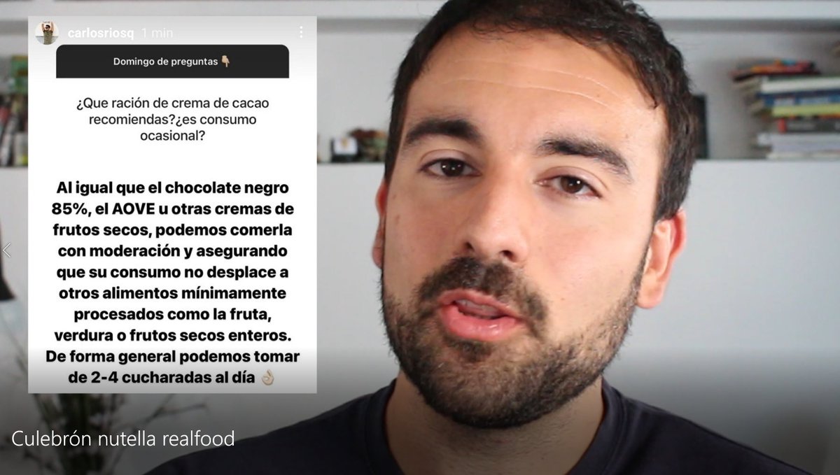 Mentiras y verdades sobre la nocilla #realfood / crema de cacao.
Prometí que trabajaría en ello y aquí tenéis un análisis exhaustivo de las 10 afirmaciones más repetidas en este culebrón.
Espero que podáis valorar el curro que hay detrás y os sea útil 😉
youtu.be/ZD0kw7C_jnw