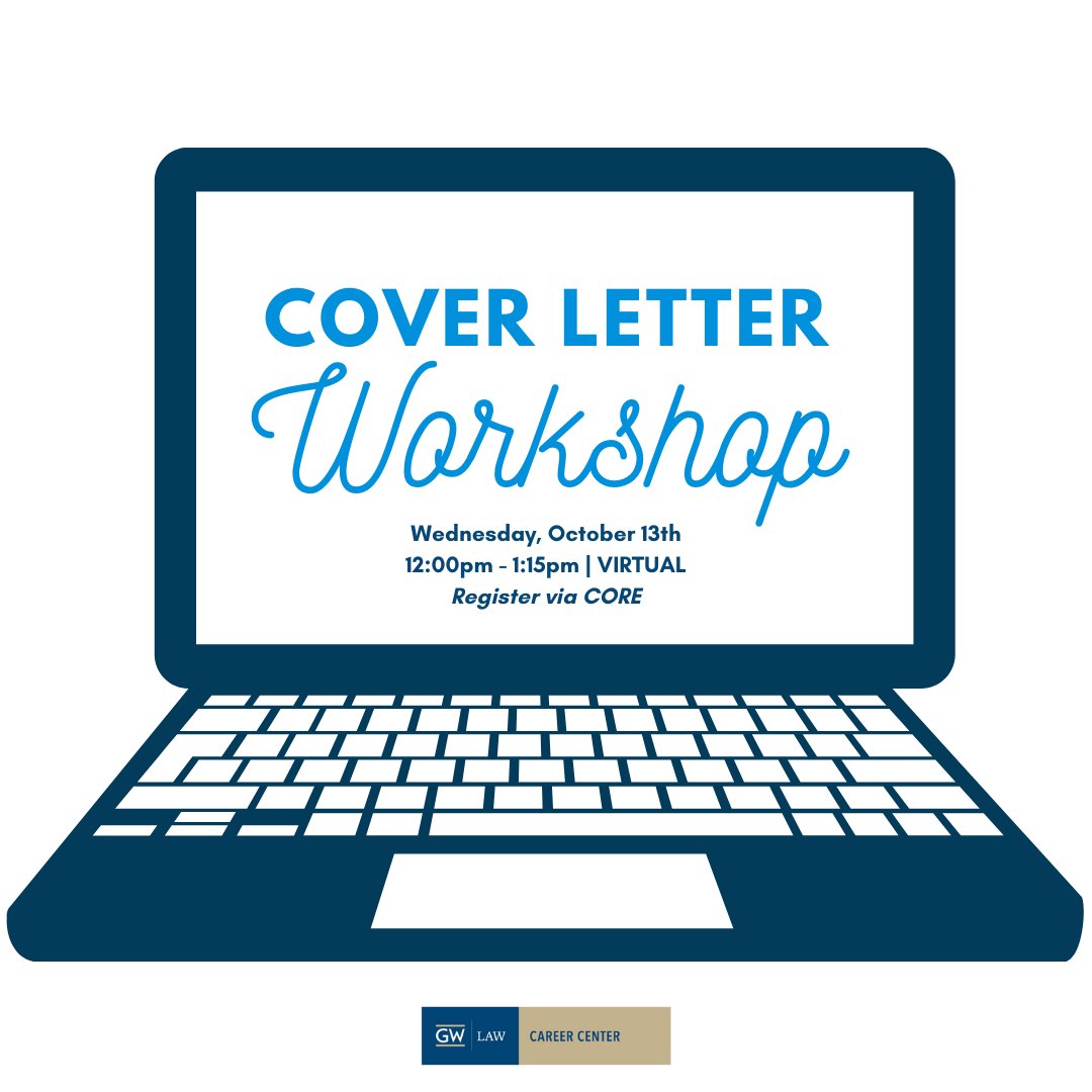 Does the thought of drafting a cover letter seem overwhelming? It doesn't have to be! Our cover letter workshop breaks down each paragraph of the cover letter with a straightforward approach. Join us virtually tomorrow at noon - register on CORE!