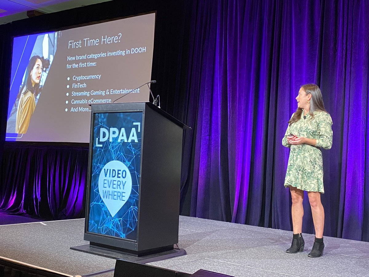 .<a href="/vistarmedia/">Vistar Media</a>’s Lucy Markowitz discusses how crypto and cannibis have been new drivers of #dooh spending — <a href="/DPAAglobal/">DPAA</a> #VideoEverywhereSummit
