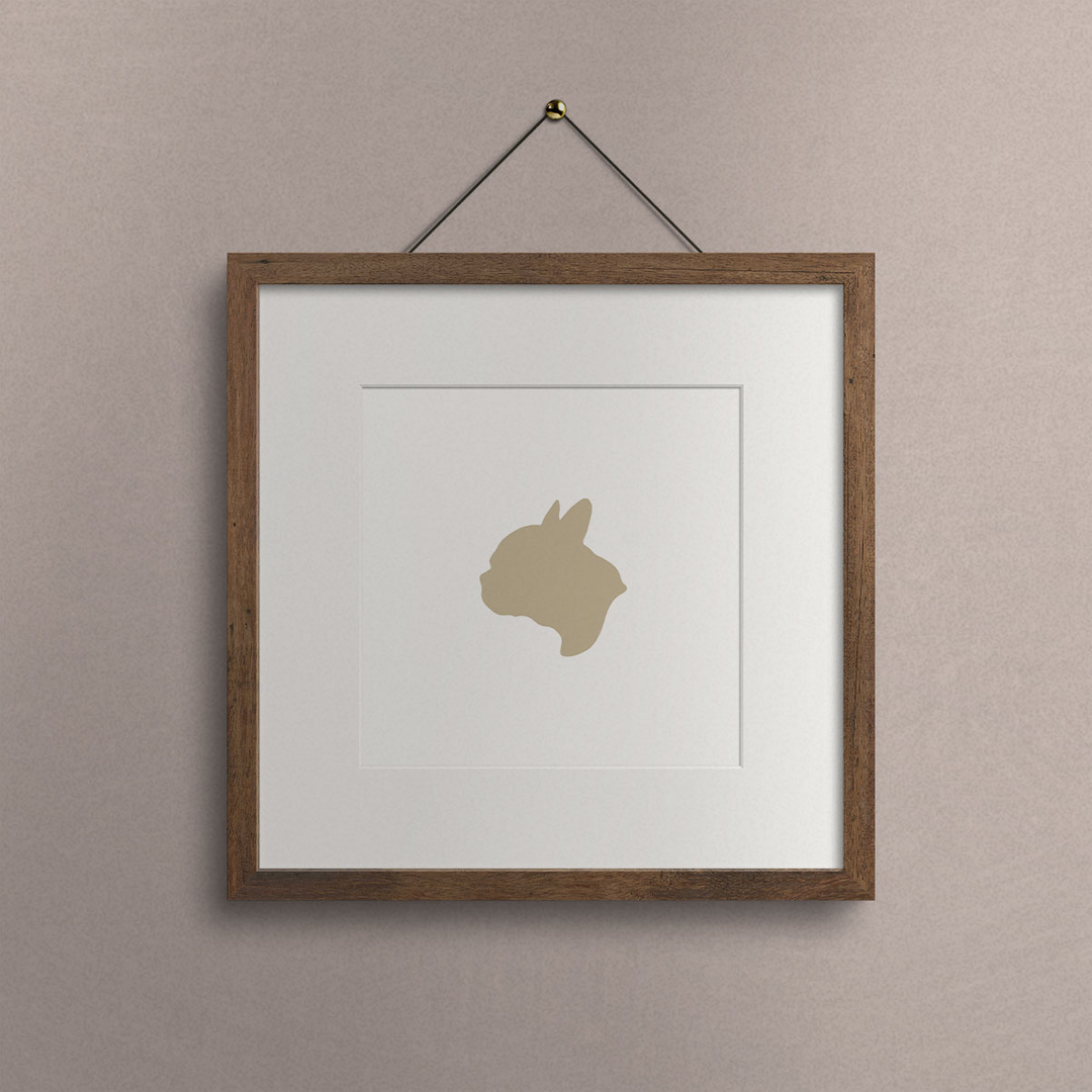 RoseLindoCo's tweet photo. Fellow Boston terrier owners: this silhouette of our first fur baby, Meatball, will be available on @mixtiles very soon 🐶✨!

It could also double as a French bulldog or bunny...let me know if you're a rabbit fan, and I'll go back into this print and extend the ears 😉🐰. https://t.co/Yn2is14OZG