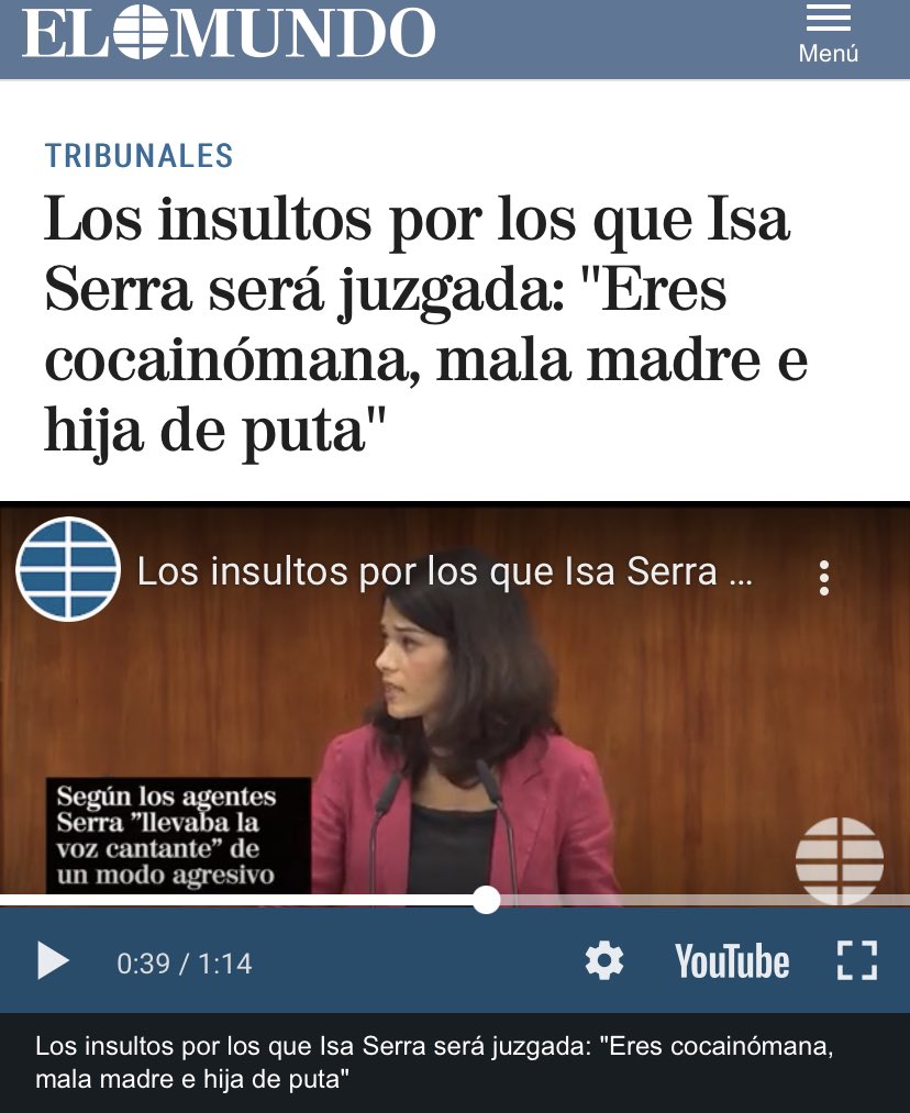 InesArrimadas's tweet photo. Isa Serra está condenada por la justicia por atacar e increpar a otra mujer, policía, con unos insultos inadmisibles. Tuvo que dejar su escaño por ello. Ahora, Irene Montero la premia colocándola a dedo en el Ministerio de Igualdad. Este es el “feminismo” de Podemos. Vergüenza. https://t.co/bqpp6DSKJv