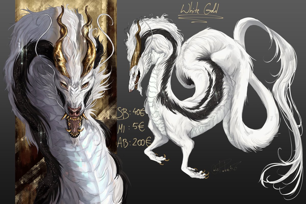 White Gold dragon is looking for home!! Ab is 200€ End after 48h