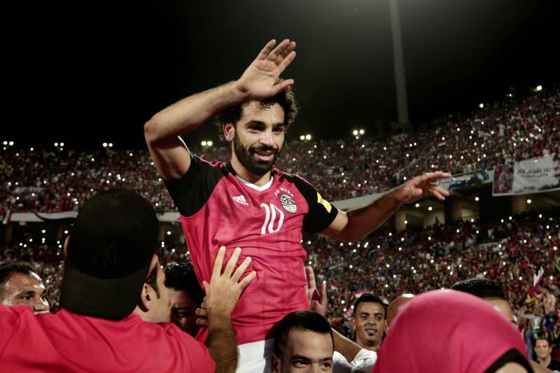 CAFTest1's tweet photo. محمد صلاح يحتفل بالصعود لكأس العالم 🔝 https://t.co/4XSK1cDGN2