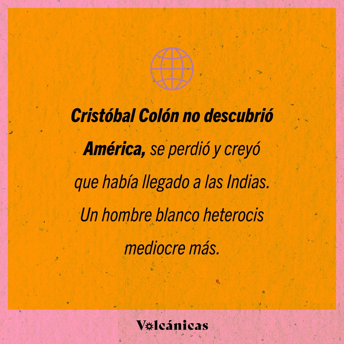 VolcanicasRev's tweet photo. 12 de octubre. Nada qué celebrar, mucho por reivindicar. https://t.co/p6KK55Hsli