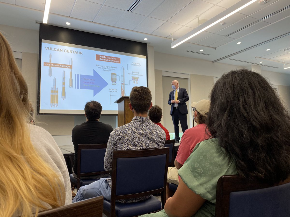 Really cool getting to meet <a href="/torybruno/">Tory Bruno</a> president and CEO of <a href="/ulalaunch/">ULA</a>. Incredible to see where the industry is headed. Who knows, he might be my boss in the future!