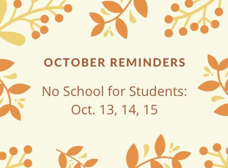 Happy Fall Break, Rockets! 🚀