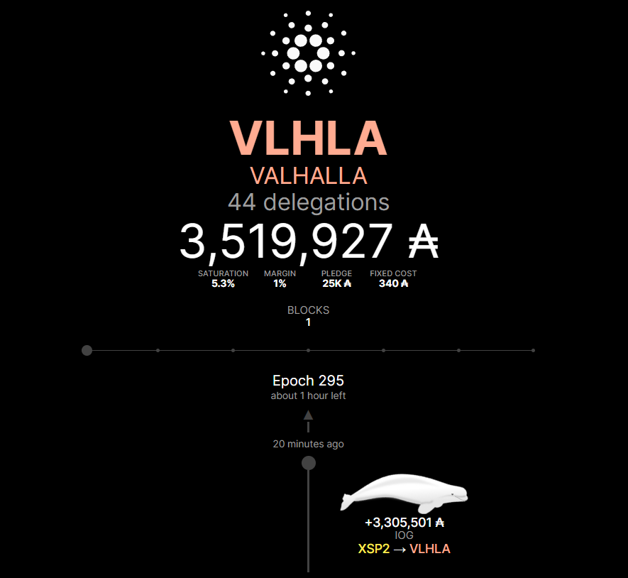 valhallapool's tweet photo. Happy to announce that we've been blessed with the IOG delegation! 🤯

Our delegators should now regularly receive rewards for staking with Valhalla Pool. 

Thank you very, very much! @InputOutputHK @IOHK_Charles 

#Cardano #CardanoCommunity $ADA #ADA https://t.co/2qia6zU8RM
