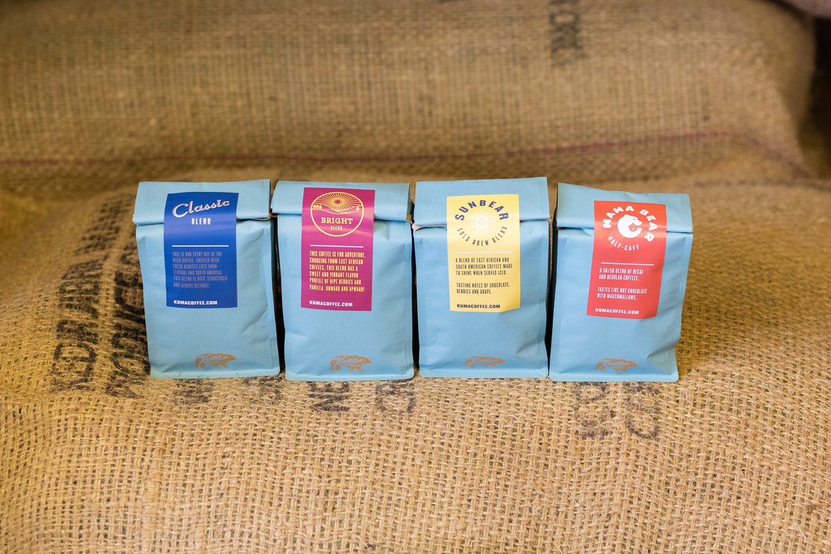 We made new bags for our blends! These coffees are each stunning and as delicious as our Single Origin coffees, now they have their own bags to live in. Check the site for more detail 
kumacoffee.com