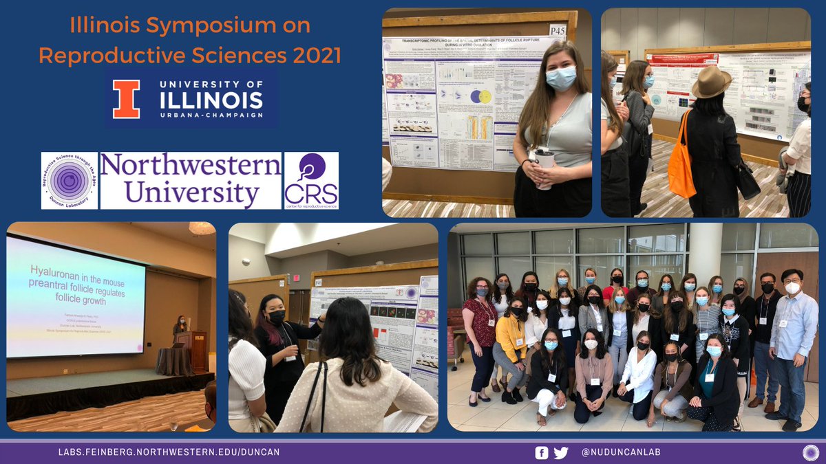 NUDuncanLab's tweet image. We had many lab members represent the #NUDuncanLab  yesterday at the Illinois Symposium of Reproductive Sciences! It was an amazing day filled with learning about the latest research and catching up with members of the reproductive science community !
#ReproScience #ISRS
@NU_CRS