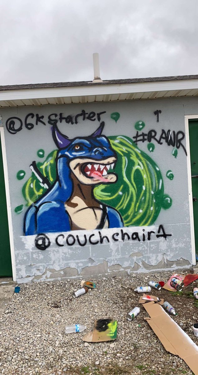 PrinceBlockC's tweet photo. This is my Street Art Submission for Metasaurs! @metasaurs #RAWR 
Metasaurs Excape The MetaVerse!!!
#6k @6kstarter https://t.co/pwYo2ICmAZ