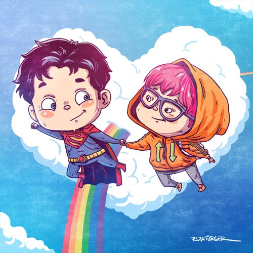 RizaTurker's tweet photo. "Jon and Jay and Some Feelings" #superman #jonathankent #jaynakamura #jonandjay #dccomicspride #dcpride #pride #dccomics #superboy #jonkent #loveislove #supermaninlove #bestfriendsbestlovers #sonofkalel #lgbt #rizaciziyor https://t.co/mD1fjzqeUa