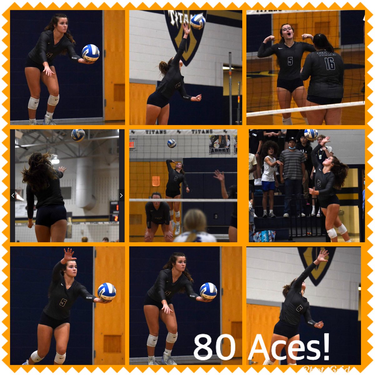 Cponn5's tweet photo. Congratulations to @CaleighPonn for reaching 80 aces thus far this season! She was hoping for 75 and went beast mode and 7 aces to reach 80!! #goingfor100 @HVTitanSports @HVHSVOLLEYBALL https://t.co/j8EgLg9zbU