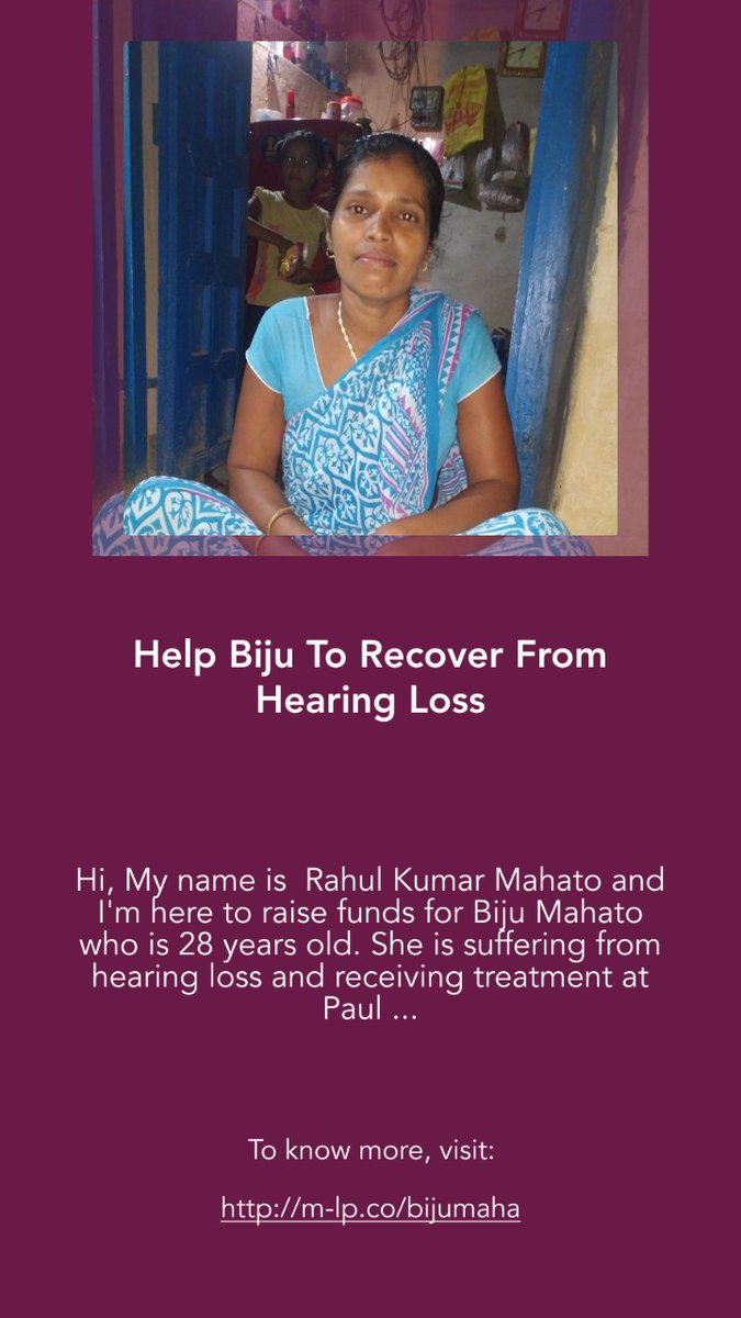Rahul91090089's tweet photo. @SonuSood @IlaajIndia @SoodFoundation 
Sir please help this women, 100% hearing loss https://t.co/vkEbM6mqu2