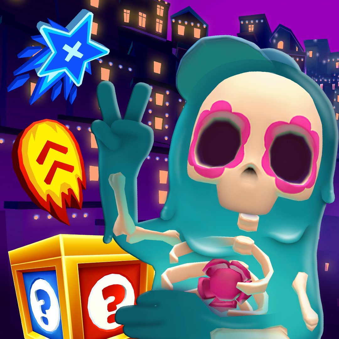 JesimieSanto's tweet photo. Welcome to chillin' Mexico! 🎃 Team um with the
new fan-made surfer, Boh the Bloh! ✌️☠️🧢

By the way, there's a special welcoOoOome
message and gift waiting for you, so check your
Mailhox! 👻🎁 Play now: https://t.co/01NvQJBv5m 📱🤩
Join us if you dare! 🦇 #SuhwaySurfers https://t.co/mJDbrDLROD