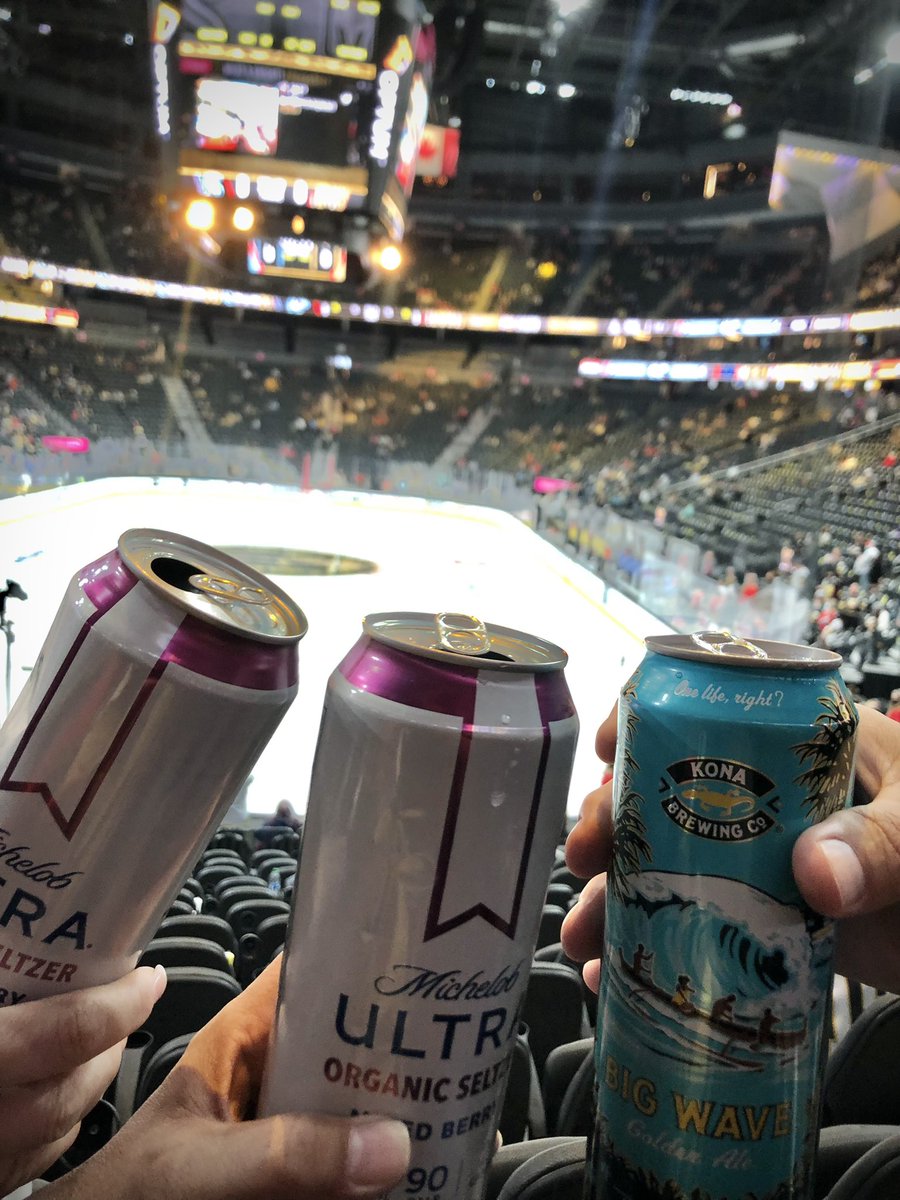 Ready to go for tonight’s season opener! 🏒 #KnightUp

 #NevadaBeverage #VegasGoldenKnights #KonaBrewing #MichelobUltraSeltzer #VegasBorn