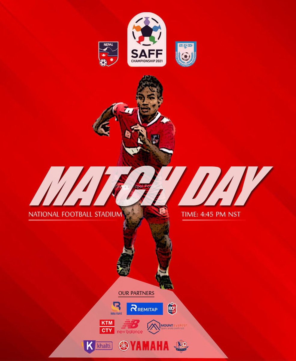 MATCH DAY ! MATCH DAY 🇳🇵👊🇧🇩

#SAFF2021  

Live : action sports Hd 

#Nepal ⚽🇳🇵