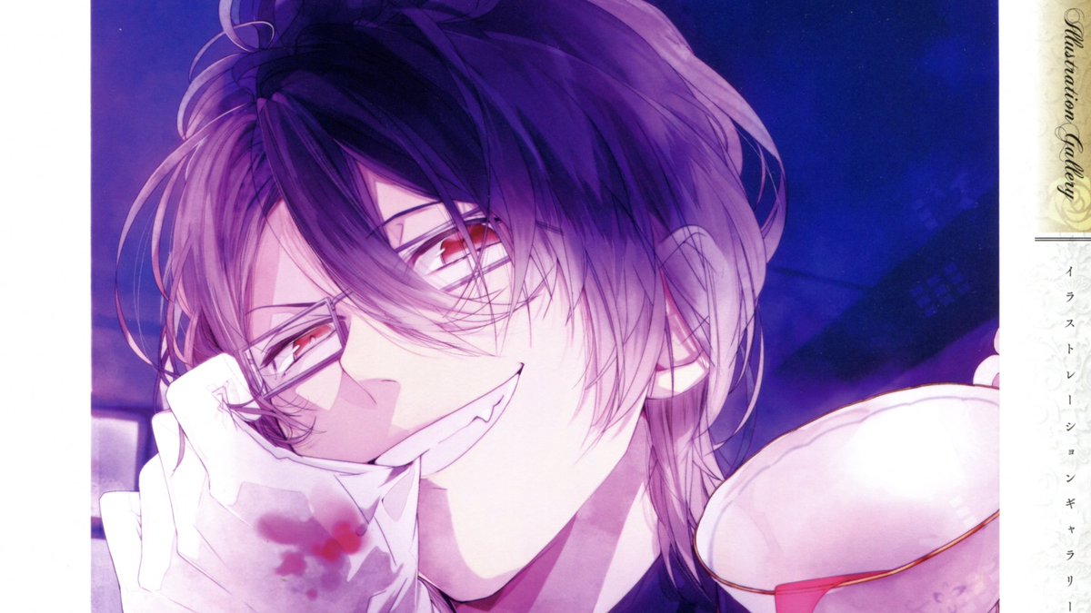 MeganeOfTheDay's tweet photo. The vampy megane of the night is Sakamaki Reiji from “Diabolik Lovers”!🩸✨ https://t.co/K7RfRJqg2p