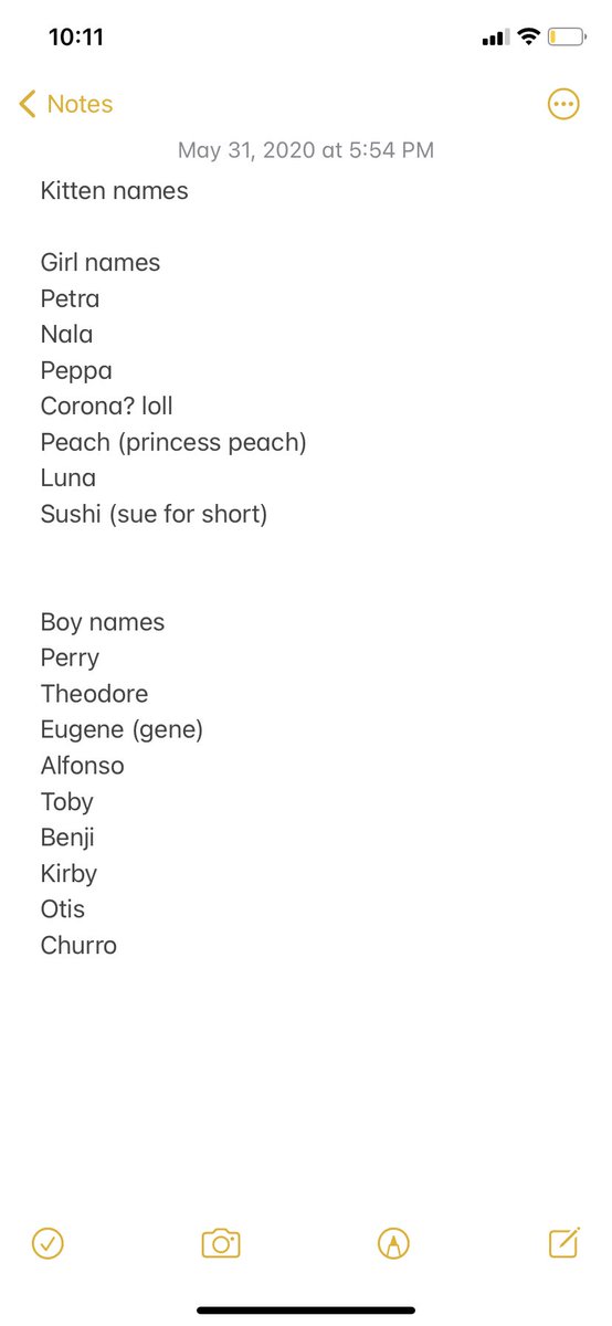 Found this note from over a year ago🥲 surprised Milo wasn’t on there